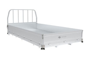 Plateau léger en aluminium de 4,2 m pour camion à ridelles rabattables